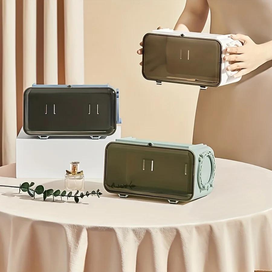 1 buc Cutie de depozitare fără perforare Cutie de șervețele extractibilă Suport neperforat pentru uscător de păr Rafturi de depozitare suspendate pentru toaletă, sufragerie