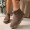 Solid Color Winter Short Plush Snow Boots Woman Thicken Warm Faux Fur Ankle Boots Women Non Slip Soft Cotton Chelsea Boots