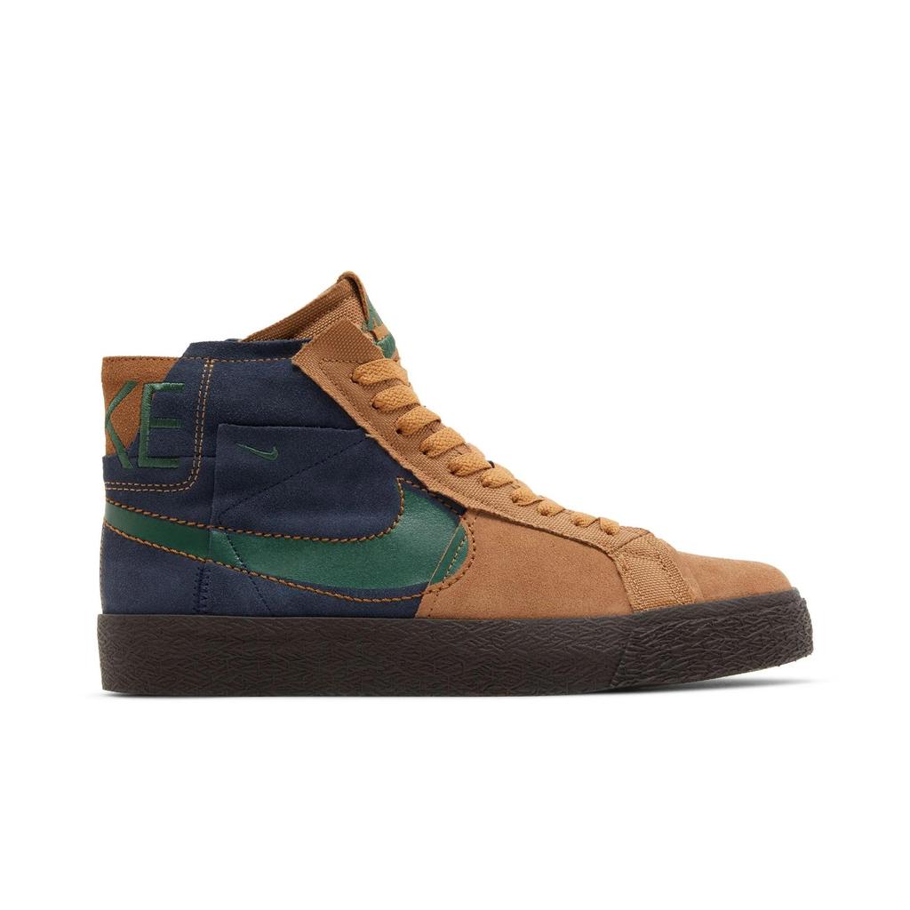 Nike Zoom Blazer Mid Premium SB 'Legend Dark Brown Obsidian' (Unisex) Legend Dark Brown / Obsidian / Light British Tan / Fir Skate Shoes