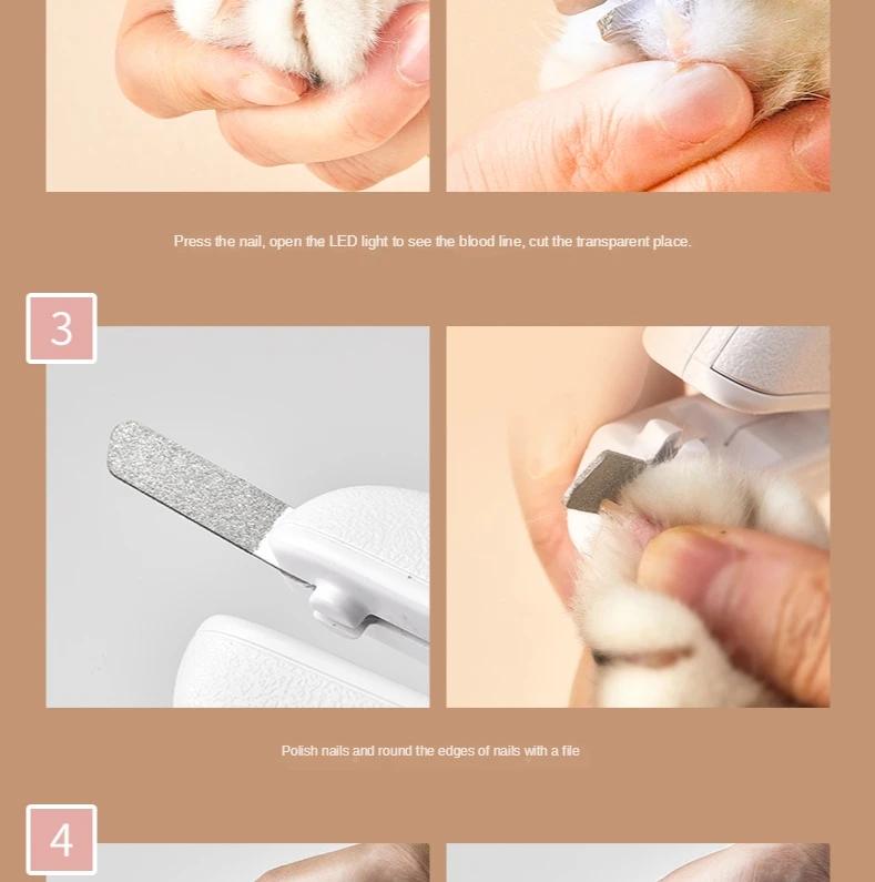 Xiaomi PETKIT nůžky na nehty pro kočky LED lehké nůžky na nehty pro psy pro psy ostré a odolné proti stříkání
