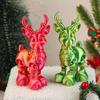 Niedlicher Weihnachtself Gelenkig Bewegliche Figur Bürodekoration Kindergeschenk 3D Gedrucktes Spielzeug Simulierte Statue Ornamente