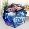 Ronaldo's Legacy Football Outdoor Automatic Umbrella Folding Umbrella with 8 Ribs Sturdy Construction for Outdoor Daily Use Fashionable
