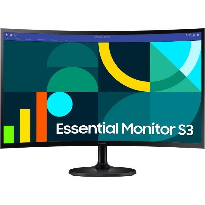 PC-skjerm - SAMSUNG - S24D364GAU - 24'' - 1920x1080 - Buet - 1800R - 4ms - 100Hz - 16:9 - 250 cd/m² - HDMI - Vippbart stativ