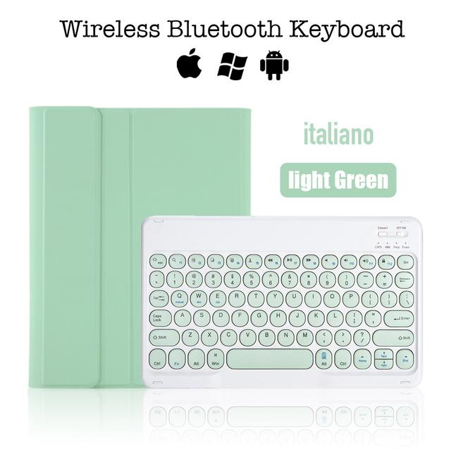 Portable Bluetooth Wireless Keyboard Russian Spanish Rechargeable Keyboard For Apple iPad Pro 9.7 Air 2 Tablet Protective Case