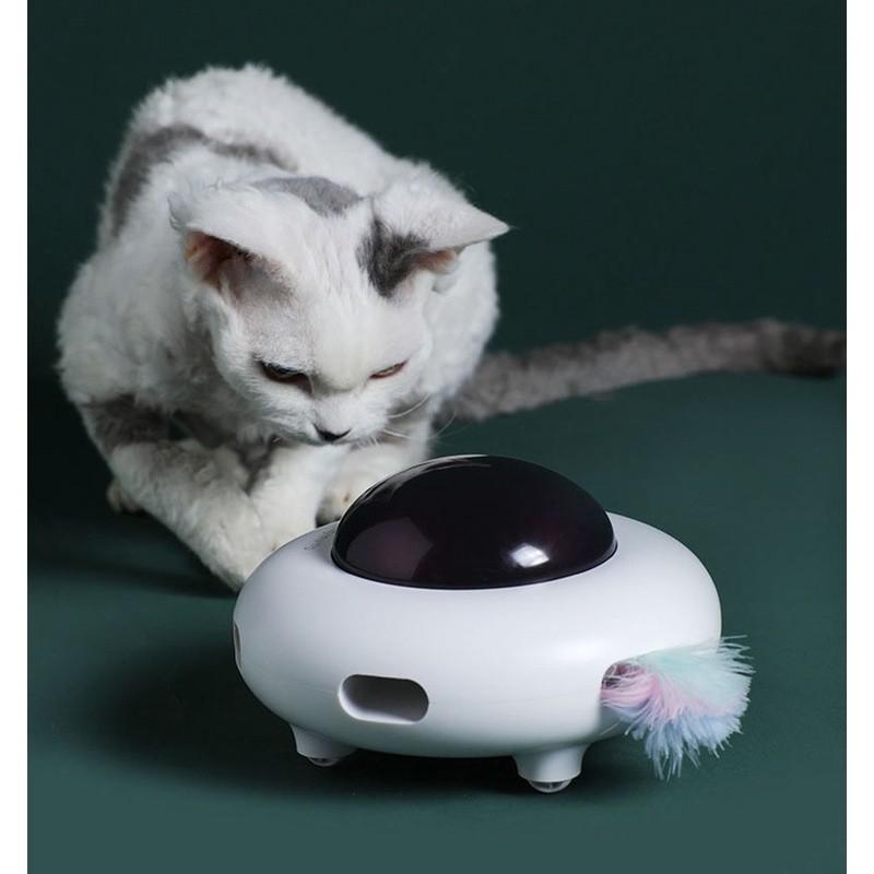 Automatische Federangel Katzenspielzeug Kätzchen Katze Interaktive Aktivität Elektrisches Verrücktes Spielzeug Intelligent USB Wiederaufladbares Haustierspielzeug