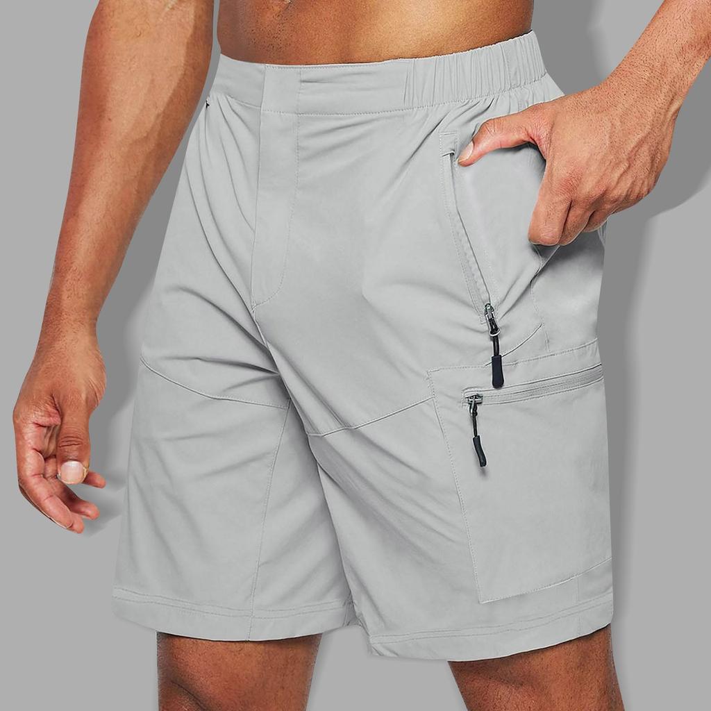 Pantaloni Casual Trendy de Vară pentru Bărbați, Oversized, cu Buzunare Multiple, Pantaloni Scurți de Lucru din Bumbac