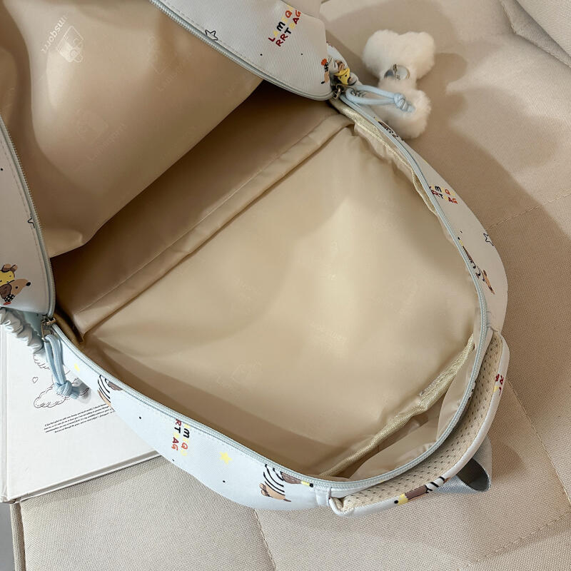 Tecknat tryck Student Skolväska Damryggsäck Stor Kapacitet Ryggsäck