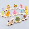 Digital Animal Zodiac Wooden Train Kindergarten Cognition Early Education Intelligence Trailer Children's Toys