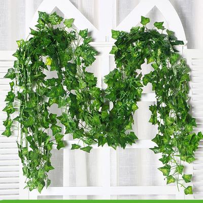 12PC Strands Artificial Lvy Leaf Vine Garland Fake Foliage Hanging Plants