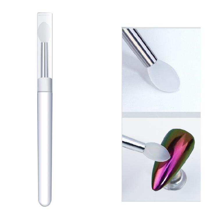 Professional Nail Art Silicone Brush for Easy Application of Mirror Powder