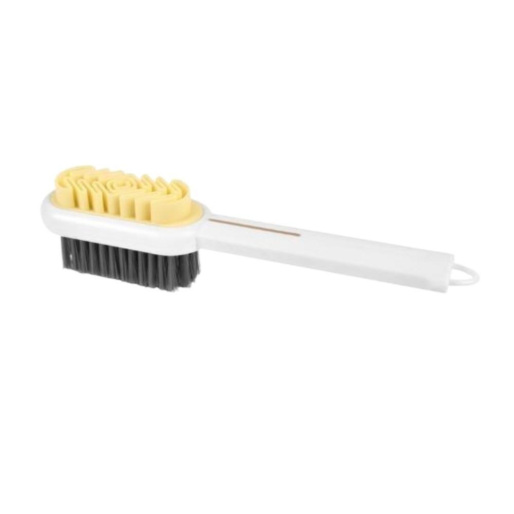 Portable Double Sided Cleaning Brush Long Handle Convenient Shoes Brush Multi-functional Washing Brush Household