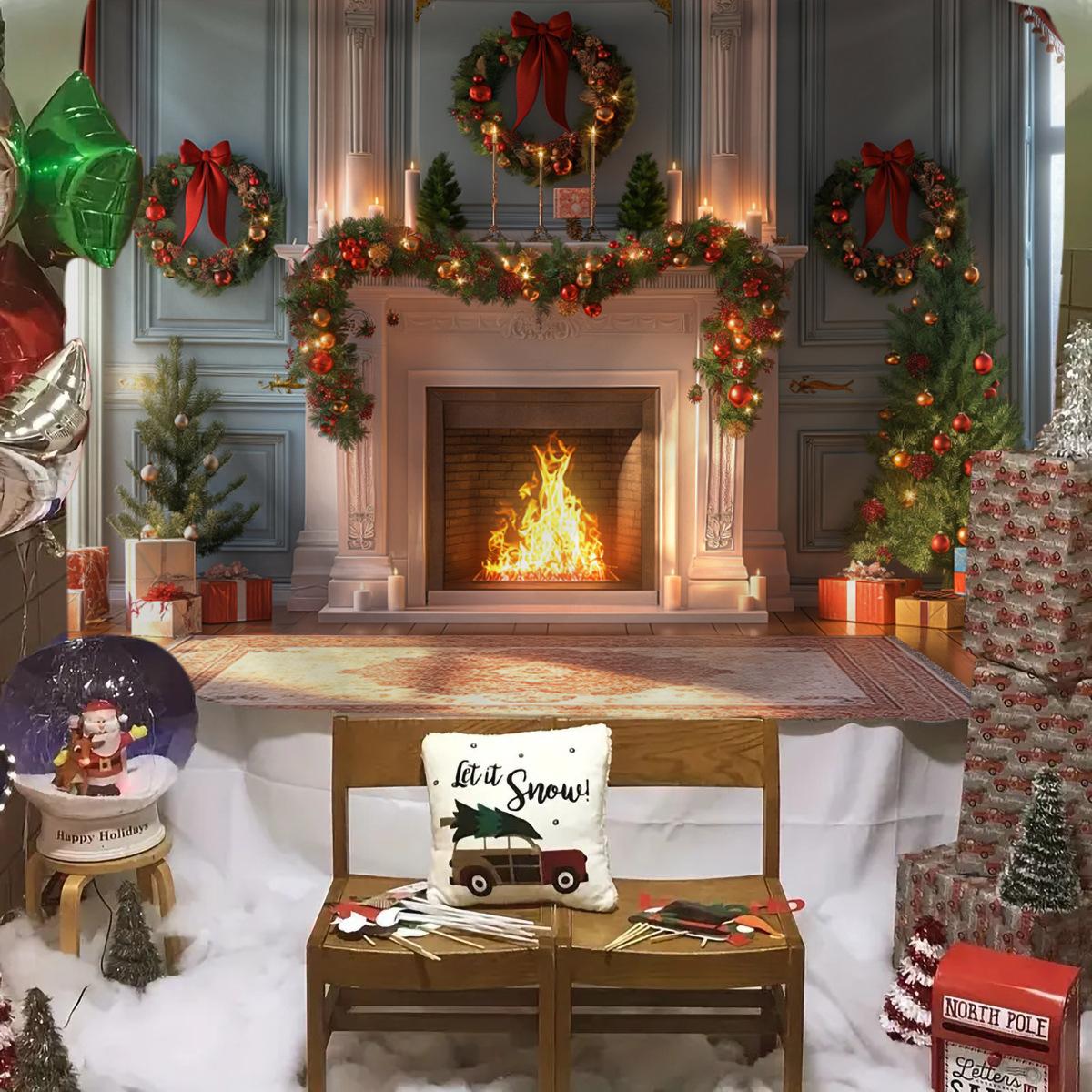 

Зимнее утро Олень Рождественская елка Настенный гобелен Рождественская настенная подвесная елка Настенная подвесная елка Великолепная рождественская елка Камин Подарки 200x150cm