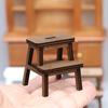 1:12 Dollhouse Mini Stool Exquisite Details Realistic Appearance Double-deck Step Stool Doll House Accessory