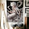 One Piece Sabo Fire Power Tapestry Flame Starry Background Anime Wall Hanging Backdrop for Bedroom Dorm Decor