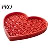 Dressing Table Accessory 3D Printed Makeup Brush Cleaning Mat, Heart-Shaped Scrubber Pad with Textured Zones, Beauty Tool Cleaner Portable