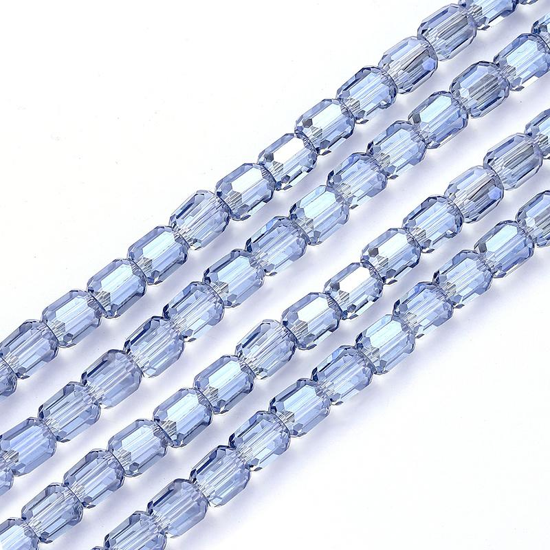 8mm Glass Column Beads Crystal Barrel Faceted Loose Spacer Craft Beads for Bracelet Necklace Earring Wind Chime Jewelry Making
