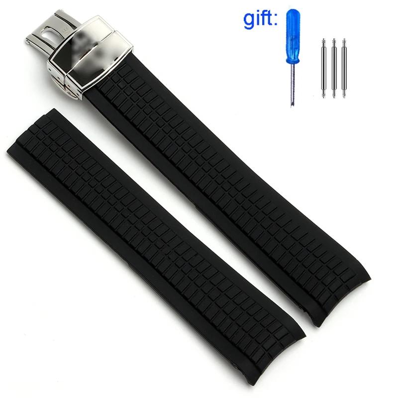 Watch Bands For Original Patek Philippe Grenade Rubber Strap Aquanaut Series 5164/5167 PP Durable Silicone Watch Strap 21mm