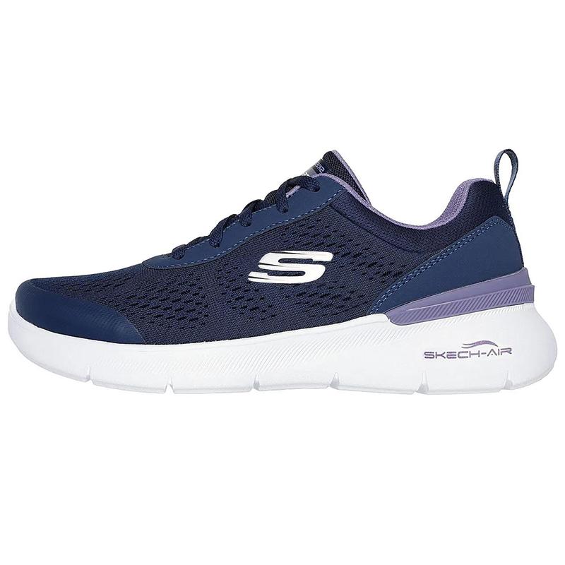 Skechers Sport Удобные Легкие Низкие Повседневные Кроссовки Женские Сине-Синие 150370-NVLV 36