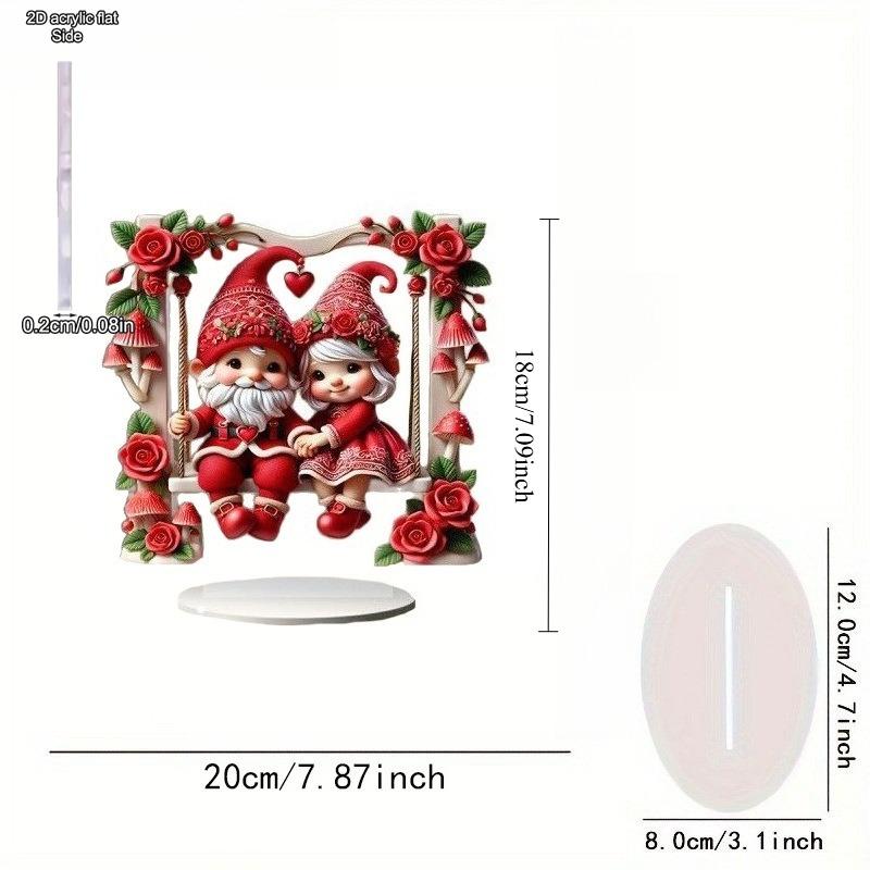 Gnome Cartoon Art Home Wall Decor Craft, Rose Decoration, Home Tabletop Decorations, Nurseries, Home Desk Living Room Decoration, Restaurant Shop Dec