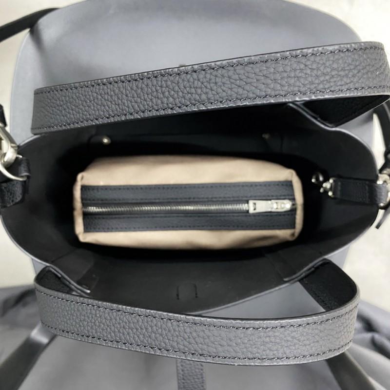 Bucket Bag Women's 2025 New Authentic Leather Portable Vegetable Basket All-matching One-shoulder Cross-body