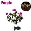 Solar Garden Lights Outdoor Decorative Solar Garden Lights with 7 Azalea  Flowers, LED Waterproof Solar Powered Garden Light