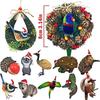 Christmas Acrylic Pendant Animals Decor 12Styles 1pcs Hanging Koala Hedgehog Platypus Bird Xmas Christmas Tree Pendant for Car Backpack Home