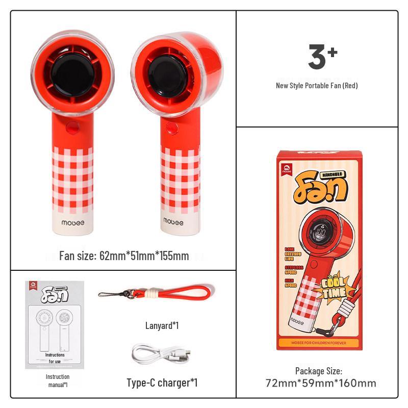 Mobee Ultra-High Speed Energy-Saving Handheld Bladeless Mini Fan with Powerful Wind and USB Port FS25