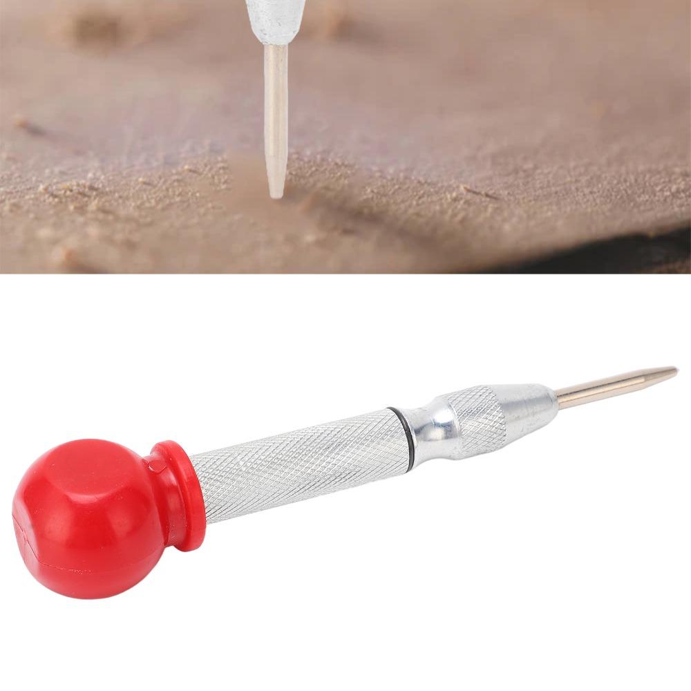 2pcs Knurled Grip Spring Loaded Puncher Reinforced Head Metal Punch Tool Home Workshop