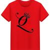 Polyester 100% New KING QUEEN Printed Short-sleeved Casual Couple T-shirt for Couples Women Clothing  Graphic  Aesthetic Summer