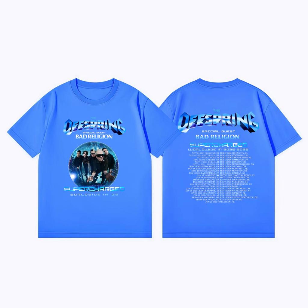 Punk Rock The Offspring Tour 2026 Graphic T Shirts Fashion Y2k Oversized Tshirts Men Women Casual Cotton Short Sleeve Tshirt