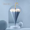 16-Rib Long-Handle Japanese Style Curved Parasol - Customizable Advertising Umbrella