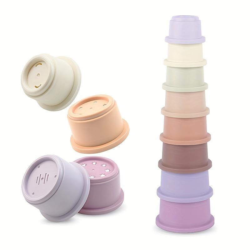 Bunny Stacking Cups Toy Rabbits Multi-colored Reusable Small Animals Puzzle Toys For Hiding Food Playing Small Animals Pet Toys