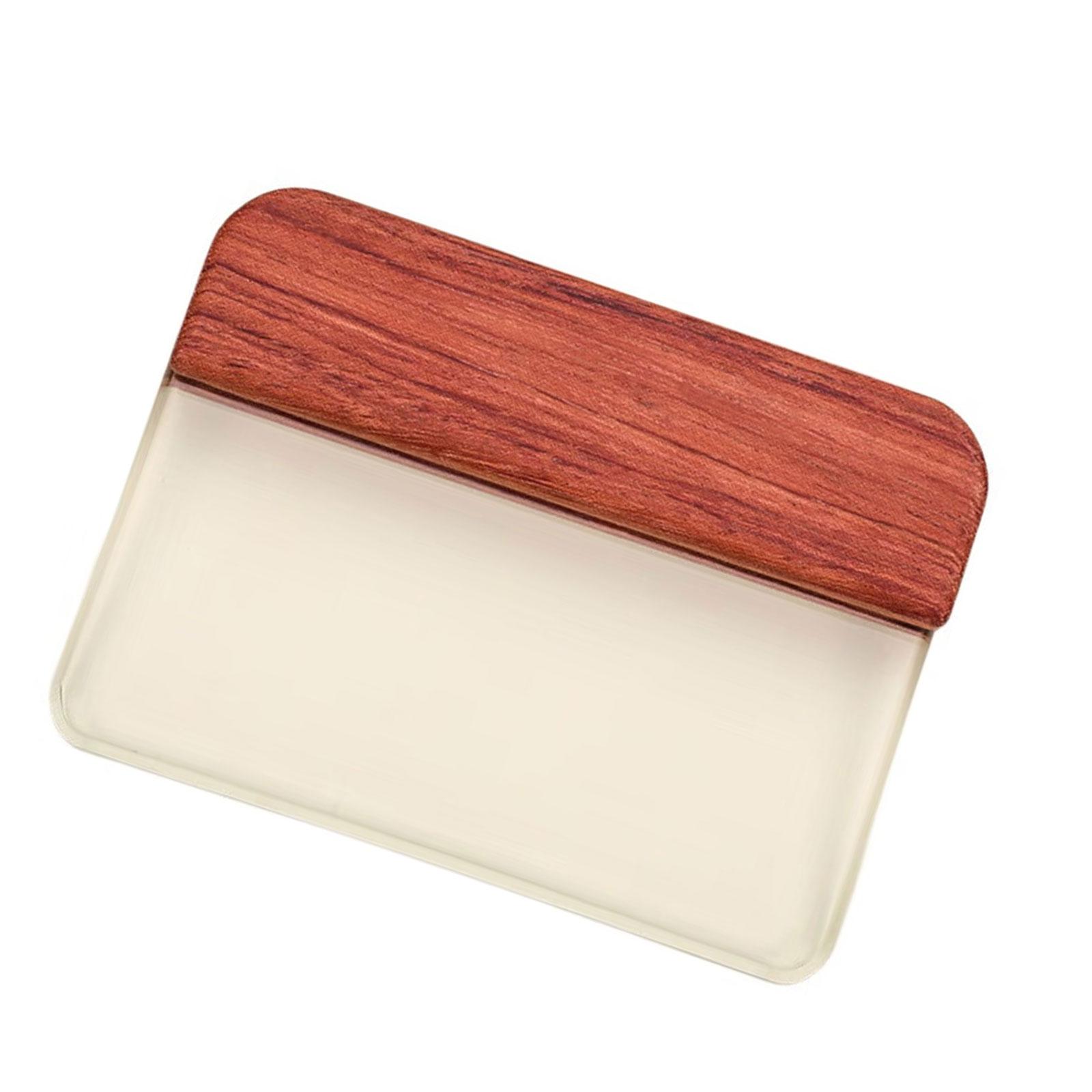 

Glass Slicker for Burnishing Leather Glass Scraper with Wood Handle Glass Burnisher Practical Leather Craft Tool