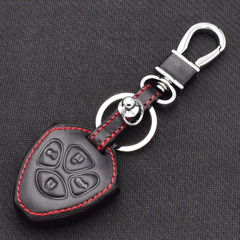 Leather Car Key Cover Remote Fobs Shell Protector Cases Auto Accessories For Toyota Camry Avalon Corolla Matrix Rav4 Venza Yaris