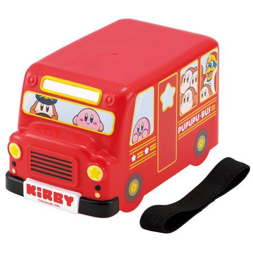 Skater Bus-Shaped Lunch Box, Two-Tier, Perfect for Kids, Kindergarten, Preschool, and Elementary School, Cute, Small, Kirby of the Stars, Nintendo, Bo