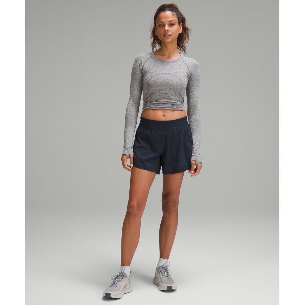 Lululemon Track That Mid Rise Lined Short 5  True Navy