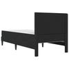 Bed Frame with Mattress and Headboard Black 90 X 190 Cm Velvet