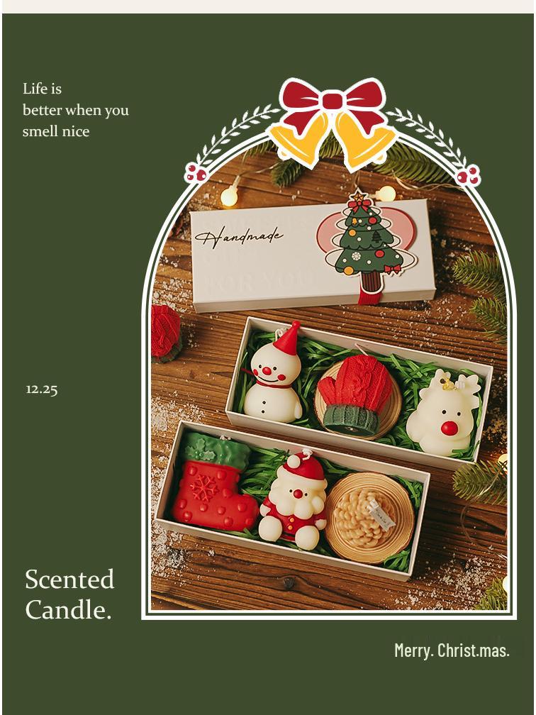Handmade Christmas Scented Candle Gift Box