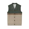 Men's V-Neck Sleeveless Knit Cardigan Vest