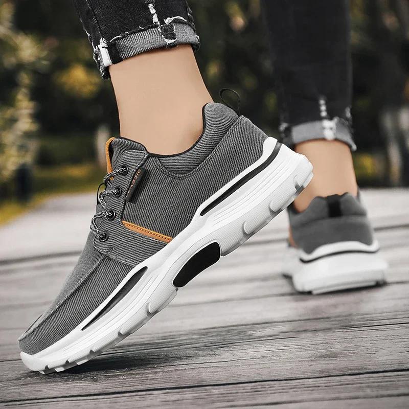 Fashion Men's Casual Shoes Canvas Breathable Loafers New Male Comfortable Outdoor Walking Shoes Classic Men Shoes Large Size Sneakers