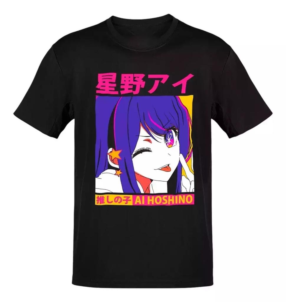 Anime Oshi No Ko Ai Yellow Square TShirt Size S4XL Gift For Friends