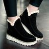 2024 New Winter Oversized Flat Heel Thick Soled Snow Boots with Warm Low Cut, Comfortable and Fashionable Cotton Boots for Women