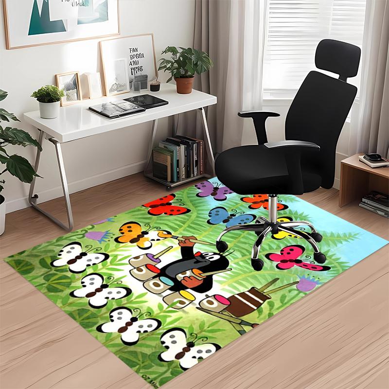 Krtek Printed Carpetrugfor Office Chair Living Room Bedroom Kitchen Room Decor Gifts