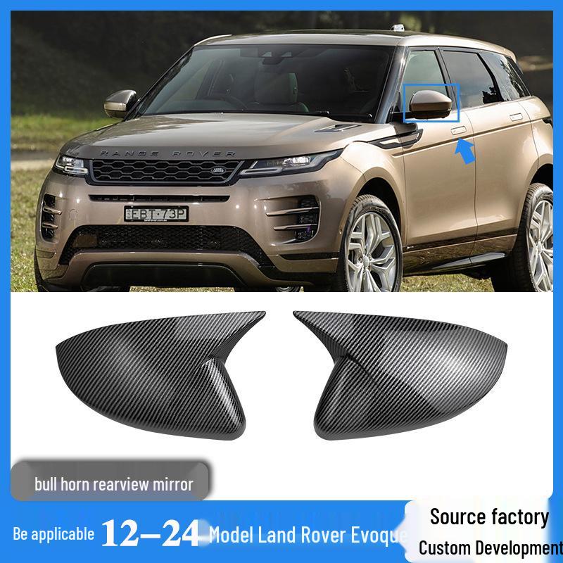 

Rearview Mirror Shell for 2012-2022 Land Rover Evoque - Bull Horn Design Glossy Black