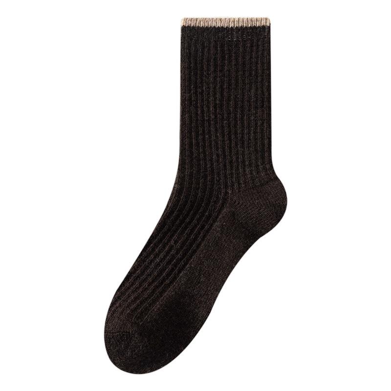 Women Autumn and Winter Thickened Warm Everything Double Needle Tube Wool Socks
