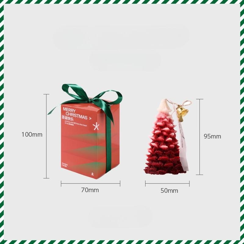 

New Year Christmas Aromatherapy Candle Gift Christmas Tree Shaped Home Decoration Soy Wax Candles