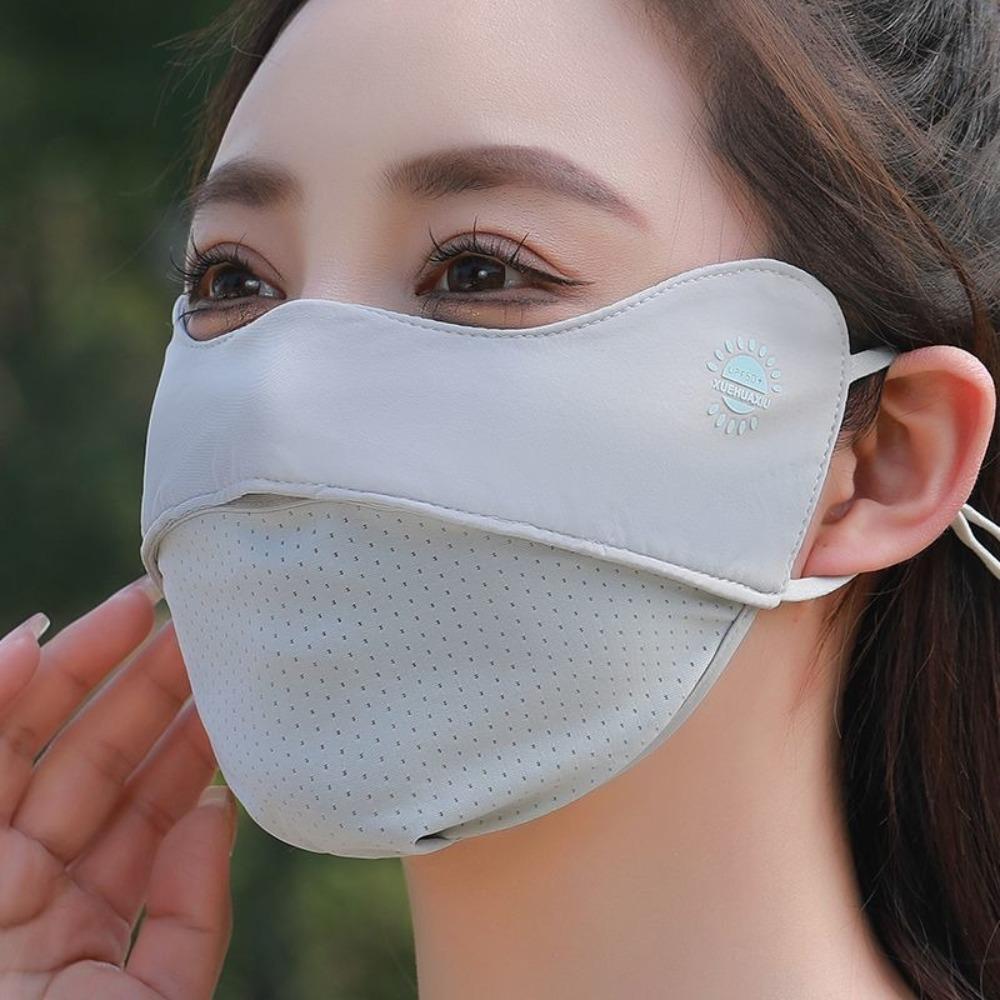 Breathable Ice Silk Mask Washable Riding Face Mask Protect The Corners of The Eyes