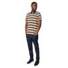 Maine Mens Striped Pique Polo Shirt
