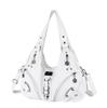 Borsa a Spalla da Donna Grande Capacità con Tasche Multiple e Manico Superiore a Forma di Raviolo di Caffè Tote Satchel