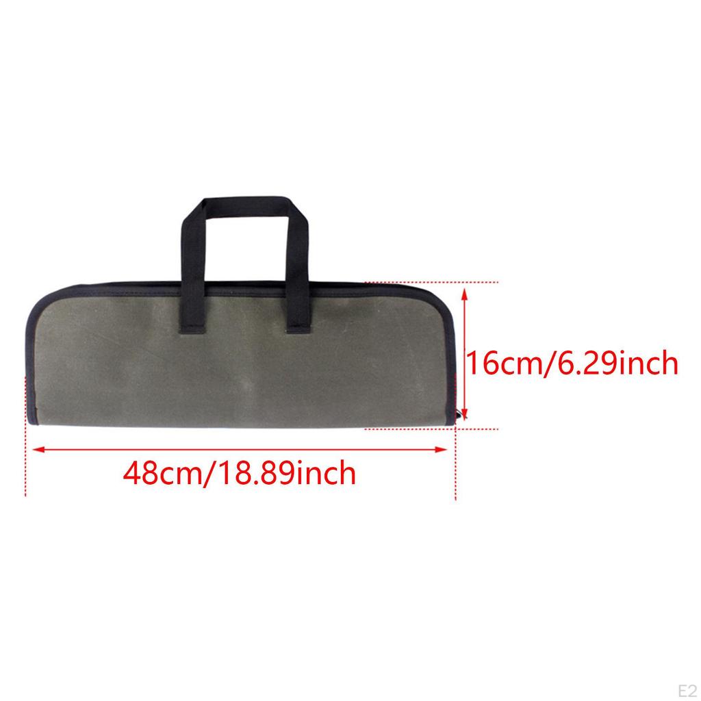 Płócienna torba na noże szefa kuchni Roll szefa kuchni z uchwytem Wytrzymałe zawijane etui narzędziowe dla